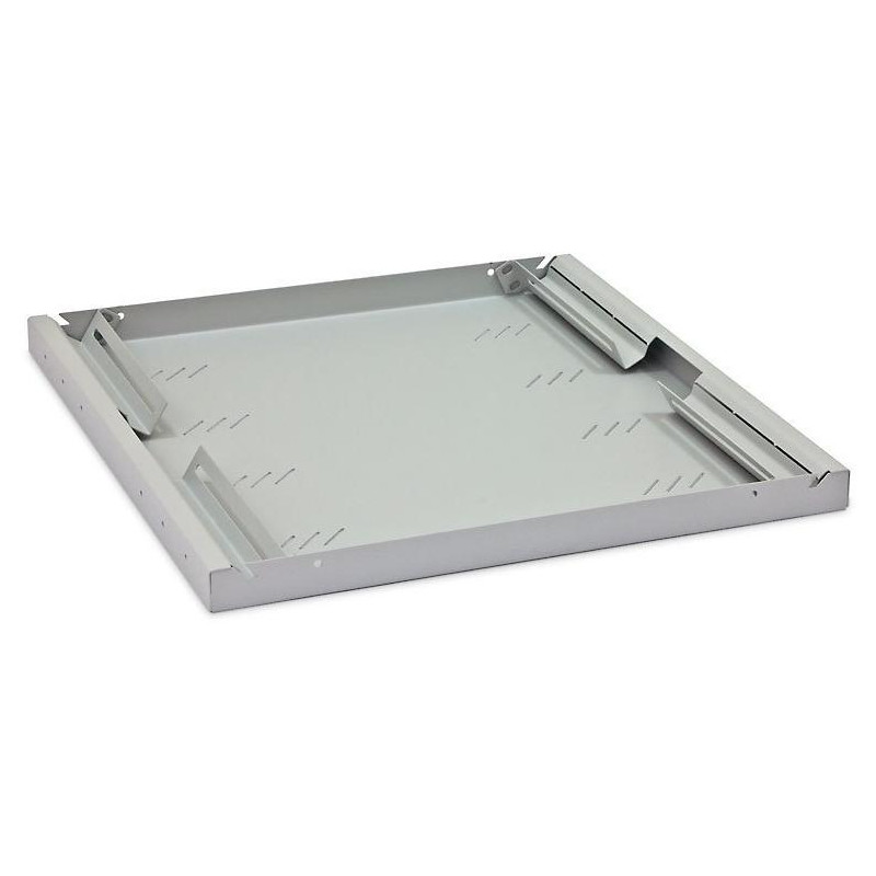 Triton 19" polička perforovaná 1U/350mm, max. nosnosť 50kg, integrované podpery, sivá