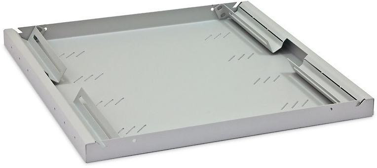 Triton 19" polička perforovaná 1U/350mm, max. nosnosť 50kg, integrované podpery, sivá
