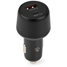 NEDIS nabíječka do auta/ 48 W/ dva výstupy/ 12 - 24 V DC/ 3.0 A/ USB-A/ USB-C/ automatická volba napětí/ černá