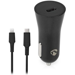 NEDIS nabíječka do auta/ 20 W/ 12 - 24 V DC/ 3.0 A/ USB-C/ automatická volba napětí/ černá/ kabel 1 m