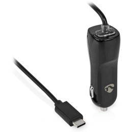 NEDIS nabíječka do auta/ 18 W/ 12 - 24 V DC/ 3.0 A/ USB-C/ černá/ kabel 1 m