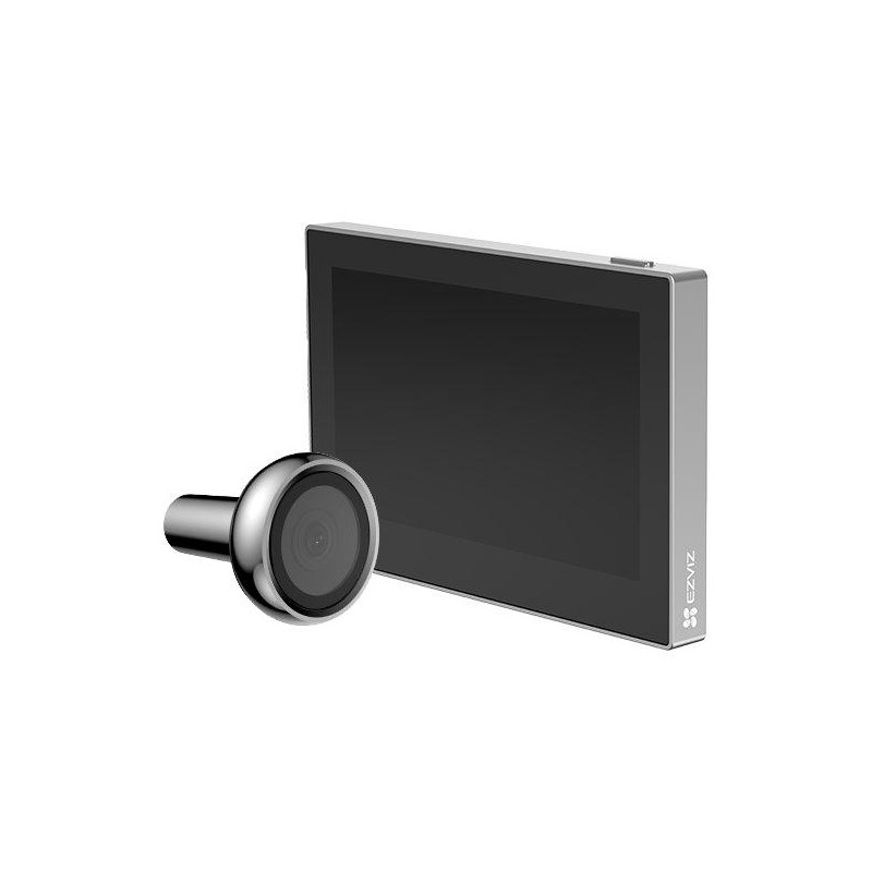 Inteligentny wizjer drzwiowy EZVIZ z kamerą HP2/ Wi-Fi/ 2K/ monitor 4,3"/ zasilanie sieciowe i bateryjne/ 2200 mAh/ czarny