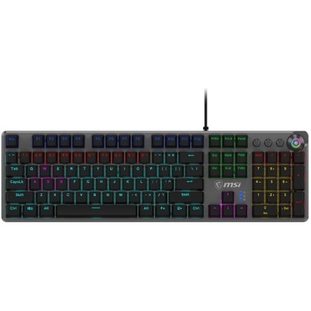 MSI herní klávesnice FORGE GK310 Red/ drátová/ mechanická/ RGB podsvícení/ USB/ CZ+SK layout