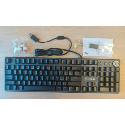 MSI herní klávesnice FORGE GK310 Red/ drátová/ mechanická/ RGB podsvícení/ USB/ CZ+SK layout