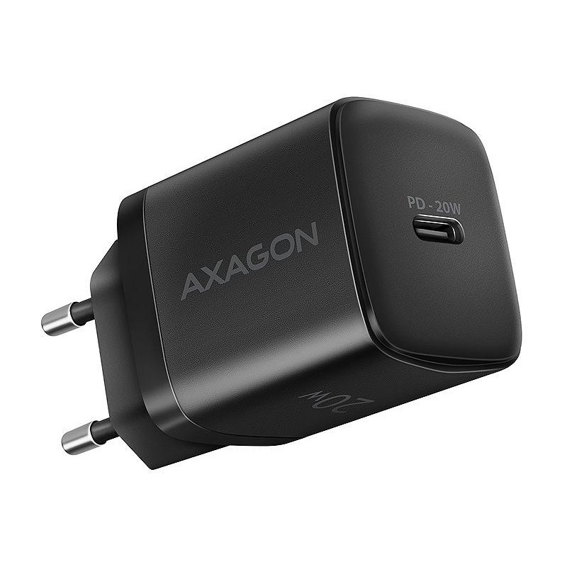 AXAGON nabíječka do sítě / ACU-PD20 / 1x USB-C / PD3.0 / PPS / QC4+ / AFC / FCP / Apple / 20W / černá