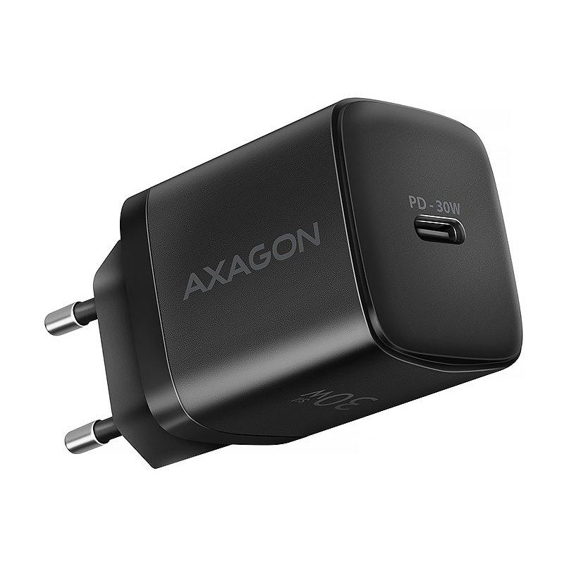 AXAGON Wandladegerät / ACU-PD30 / 1x USB-C / PD3.0 / PPS / QC4+ / SFC / AFC / Apple / 30W / schwarz