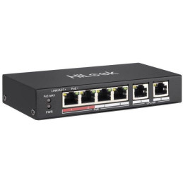 HiLook Powered by HIKVISION switch NS-0106P-35/ 4x port/ 10/100 Mbps RJ45 ports PoE / 2x 100 Mbps uplink