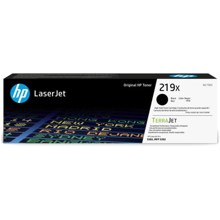 HP toner originální 219X - černý, high capacity, 3200str.