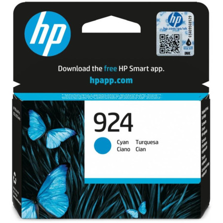HP atramentová kazeta 4K0U3NE, HP 924, azúrová, 400 strán