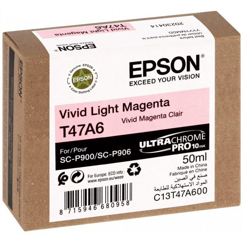 Epson ink cartridge/ C13T47A60N/ Singlepack Light Magenta/ UltraChrome