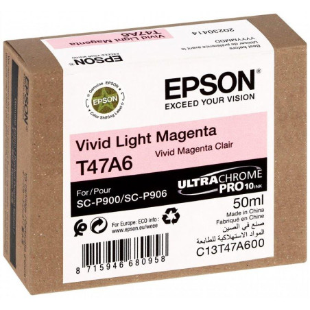 Epson ink cartridge/ C13T47A60N/ Singlepack Light Magenta/ UltraChrome