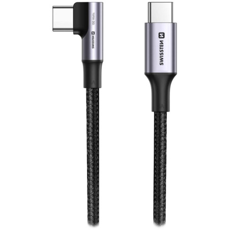 Swissten data cable usb-c/usb-c 5a (100w) for laptops 2 m black