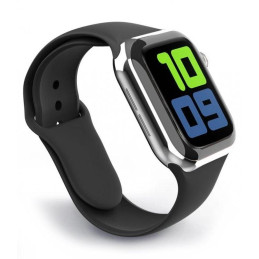 Swissten Armband für Apple Watch Silikon 42 / 44 / 45 / 49 mm schwarz