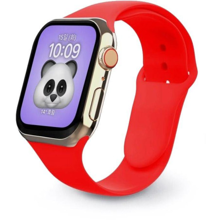 Swissten strap for apple watch silicone 42 / 44 / 45 / 49 mm red