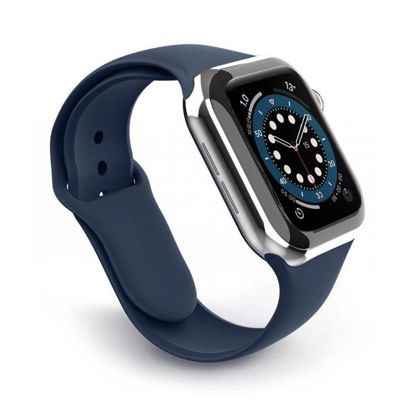 Swissten řemínek pro apple watch silikonový 42 / 44 / 45 / 49 mm modrý