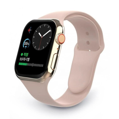 Swissten řemínek pro apple watch silikonový 42 / 44 / 45 / 49 mm pískově růžový