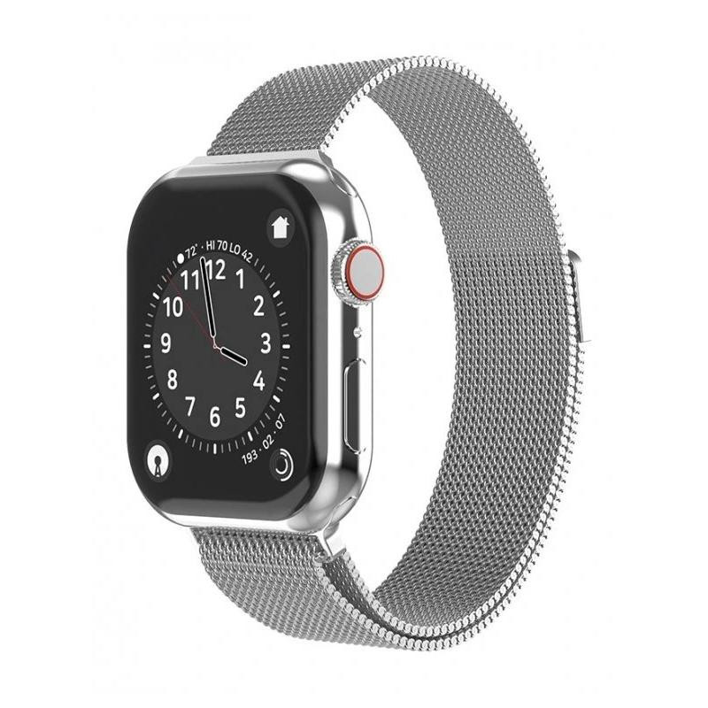 Swissten Armband für Apple Watch Milanese Loop 38 / 40 / 41 mm silber