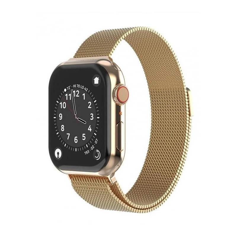 Swissten remienok pre apple watch milánsky ťah 42 / 44 / 45 / 49 mm zlatý