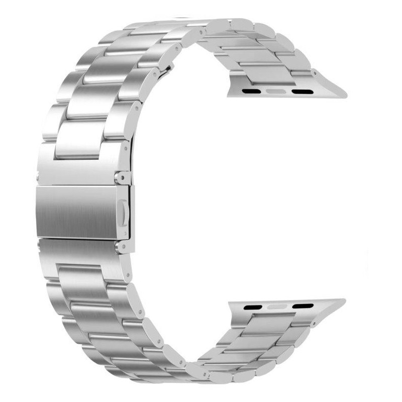 Swissten Armband für Apple Watch Metall 38 / 40 / 41 mm silber