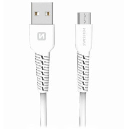 Swissten Datenkabel USB/Micro-USB 1,0 m weiß