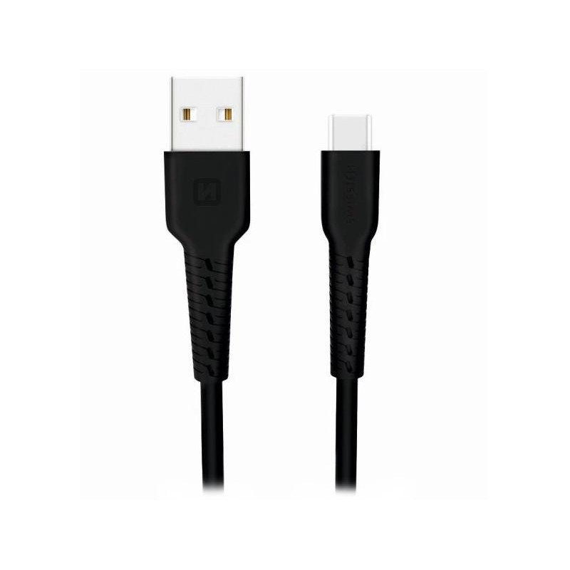 Swissten data cable usb / usb-c 1.0 m black