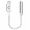 Swissten audio adapter textile lightning /jack (female) 0.15 m silver