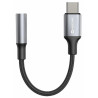 Swissten audio adaptértextile usb-c (samec) / 3,5 mm aux 0,15 m čierny (nahrádza 73501301)