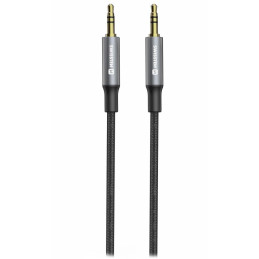 Kabel audio Swissten wtyk tekstylny (męski) / wtyk (męski) 1,5 m czarny (zastępuje 73501101)