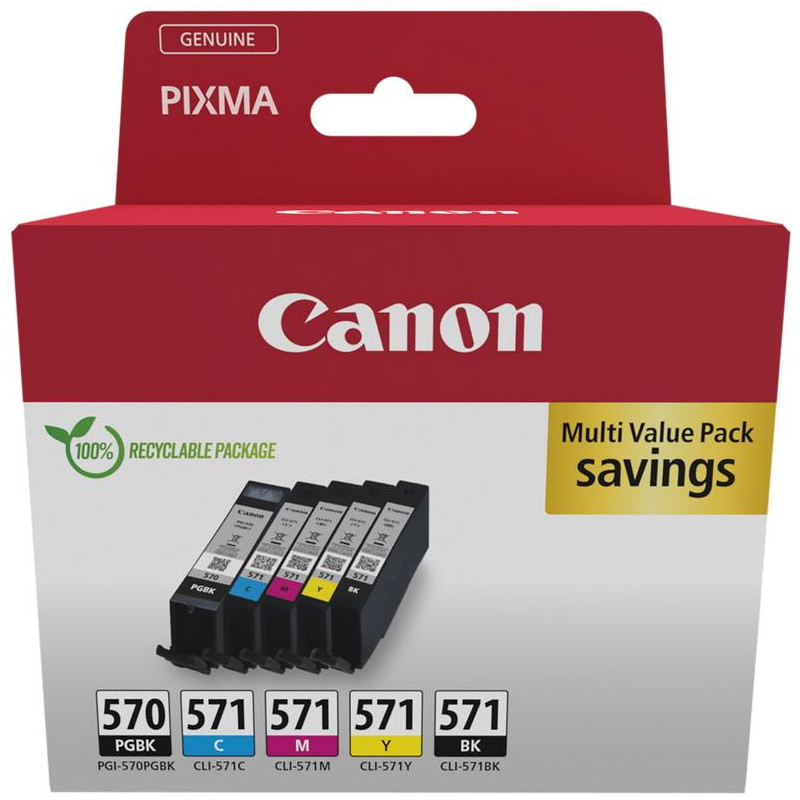 Canon Multipack Tintenpatronen PGI-570/CLI-571 PGBK/C/M/Y/BK MULTI