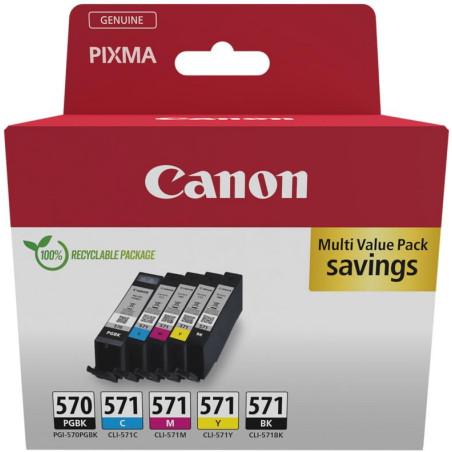Canon multipack ink cartridges PGI-570/CLI-571 PGBK/C/M/Y/BK MULTI