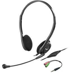 GENIUS headset HS-200C, 2x 3,5 jack, redukcia na single jack