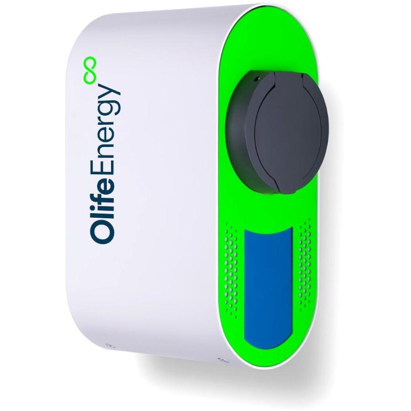 OlifeEnergy EV nabíječ elektromobilů BASE AC 22kW, Wallbox, Type2, zásuvka, RFID, automód