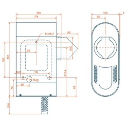 OlifeEnergy EV nabíječ elektromobilů BASE AC 22kW, Wallbox, Type2, zásuvka, RFID, automód
