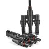 Solarmi T4 Combiner - MC4-Stecker-Combiner im Verhältnis 1:3, Paar