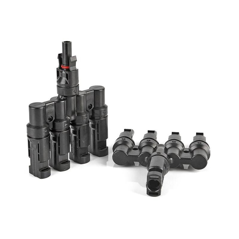 Solarmi Slučovač T5 - slučovač konektorů MC4 v poměru 1:4, pár