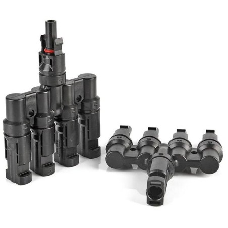 Solarmi Slučovač T5 - slučovač konektorů MC4 v poměru 1:4, pár