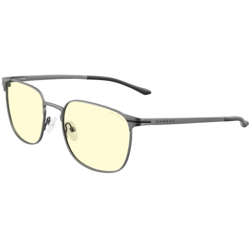 GUNNAR Büro-/Gamingbrille MONTEREY GUNMETAL bernsteinfarbene Gläser BLF 65 GUNNAR focus