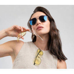 GUNNAR kancelářske/herní brýle  MUSTANG GOLD sluneční skla NEUTRAL BLF 90 Natural focus