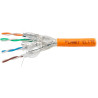 PLANET Elite kabel FTP, drát, Cat 7, 4pár, 600MHz, SFTP LS0H B2ca- stíněný každý pár, oranžový, Dca, balení 500m