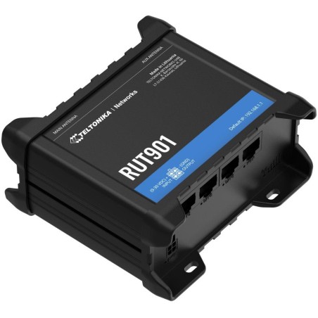 Teltonika RUT901 průmyslový LTE router s ethernetovou zálohou, 1x WAN 3x LAN, LTE Cat4/3G/2G, Wi-Fi