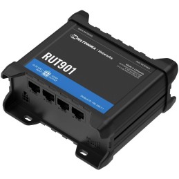 Teltonika RUT901 průmyslový LTE router s ethernetovou zálohou, 1x WAN 3x LAN, LTE Cat4/3G/2G, Wi-Fi