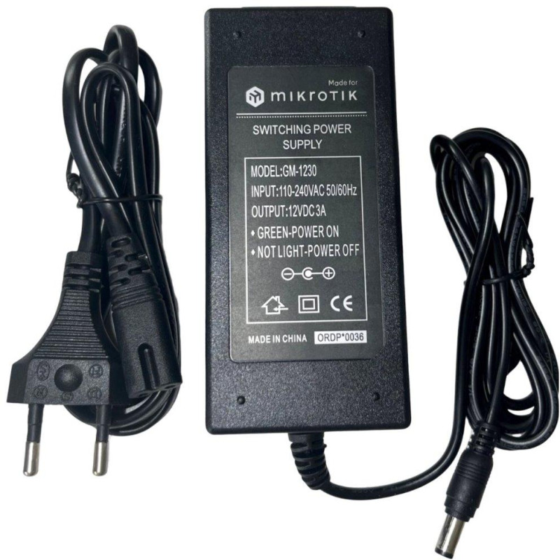 MikroTik GM-1230 zasilacz 12V, 3A, moc 36W