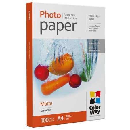 COLORWAY photo paper/ matte 220g/m2, A4/ 100 pieces