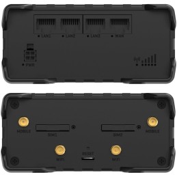Teltonika RUT901 průmyslový LTE router s ethernetovou zálohou, 1x WAN 3x LAN, LTE Cat4/3G/2G, Wi-Fi