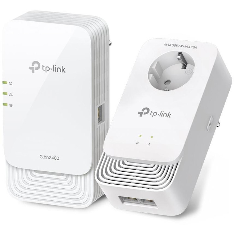 Zestaw TP-Link PGW2440 KIT Powerline adapter, G.hn2400, zestaw 1× PGW2440 + 1× PG2400P, WiFi AX1800