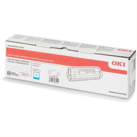 OKI original toner 46861307, cyan, 10000 pages, OKI C824, 834, 844