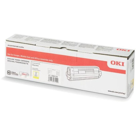 OKI original toner 46861305, yellow, 10000 pages, OKI C824, 834, 844