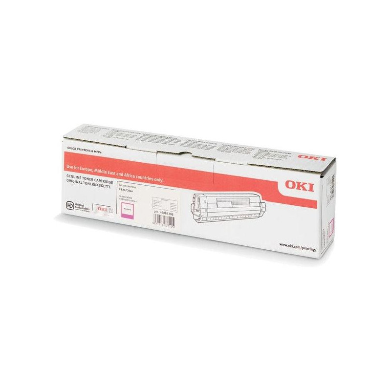 OKI original toner 46861306, magenta, 10000 pages, OKI C824, 834, 844