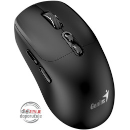 GENIUS NX-8080S BT Noble Black/podwójny Bluetooth + 2,4 GHz/1600 dpi/bezprzewodowy/Copilot/cichy/7 przycisków/czarny