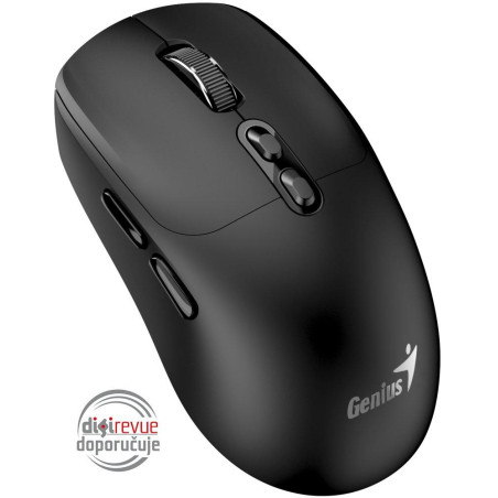 GENIUS NX-8080S BT Noble Black/podwójny Bluetooth + 2,4 GHz/1600 dpi/bezprzewodowy/Copilot/cichy/7 przycisków/czarny
